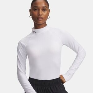 Under Armour Women's XL ColdGear Fitted Mock Neck White